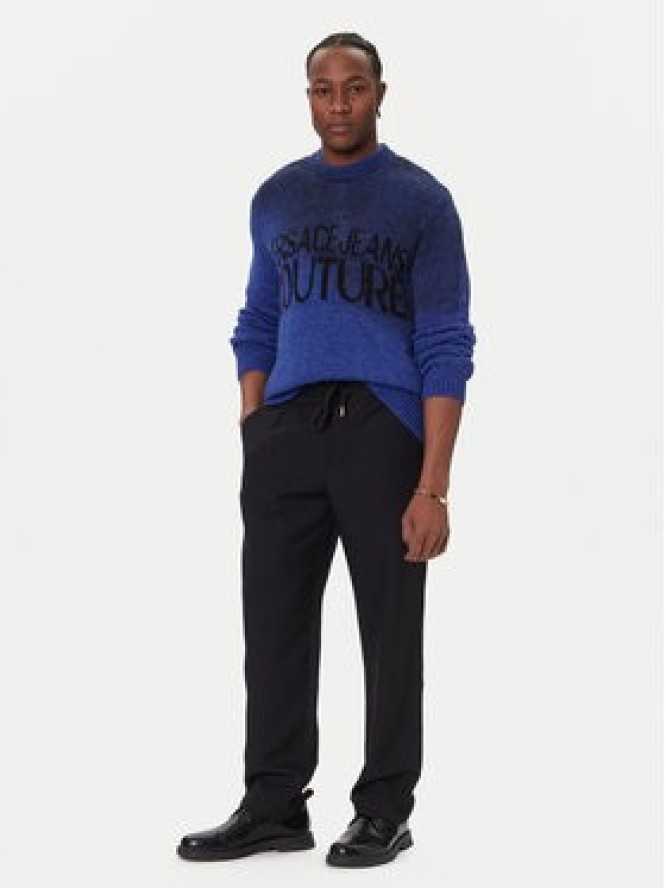 Versace Jeans Couture Sweter VERSACE JEANS-79GAFM05 Niebieski Regular Fit