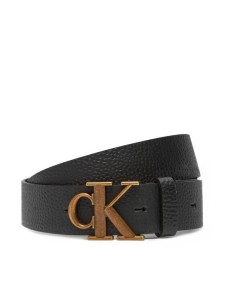 Calvin Klein Pasek Męski Monogram Buckle Fixed Belt 35Mm LV04G7025G Czarny