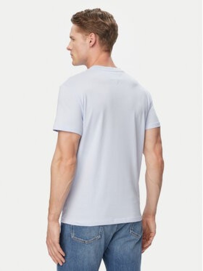 Tommy Jeans T-Shirt Linear Chest DM0DM21780 Niebieski jasny Slim Fit