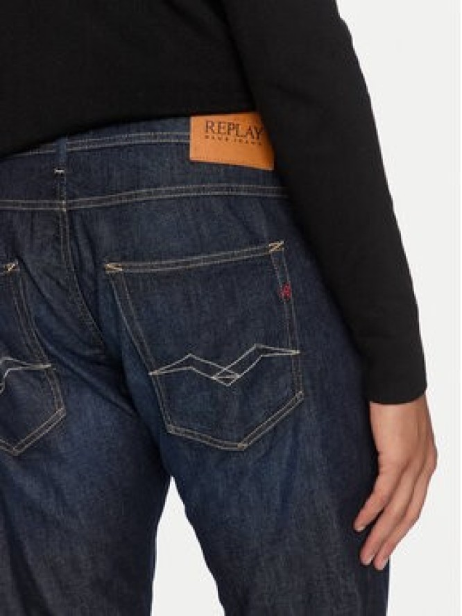 Replay Jeansy M1008J.000.785 774 Granatowy Slim Fit