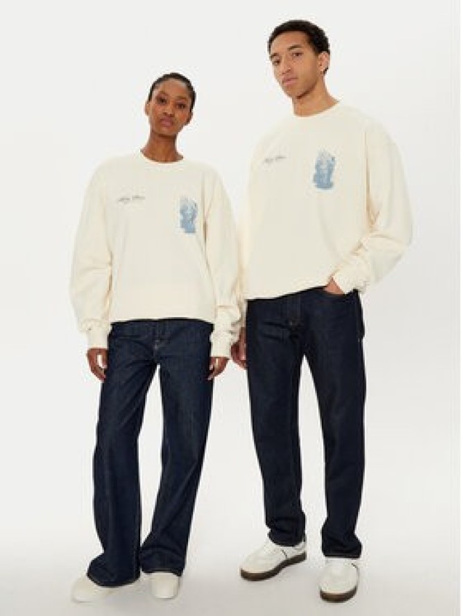 Filling Pieces Bluza Unisex Gardener 7459985 Écru Regular Fit