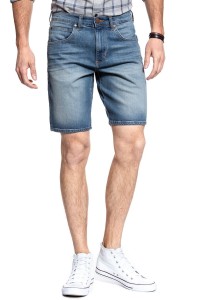 KRÓTKIE SPODENKI WRANGLER REGULAR SHORT GREEN LAGOON W15UX475C 112127159
