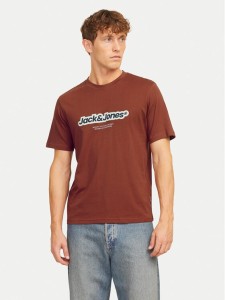 Jack & Jones T-Shirt Vesterbro 12265740 Brązowy Relaxed Fit