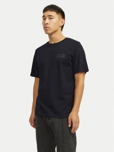 Jack & Jones T-Shirt Corp Logo 12151955 Czarny Standard Fit