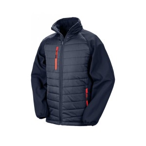 Kurtka puchowa z recyklingu Result Softshell Black Compass Softshell