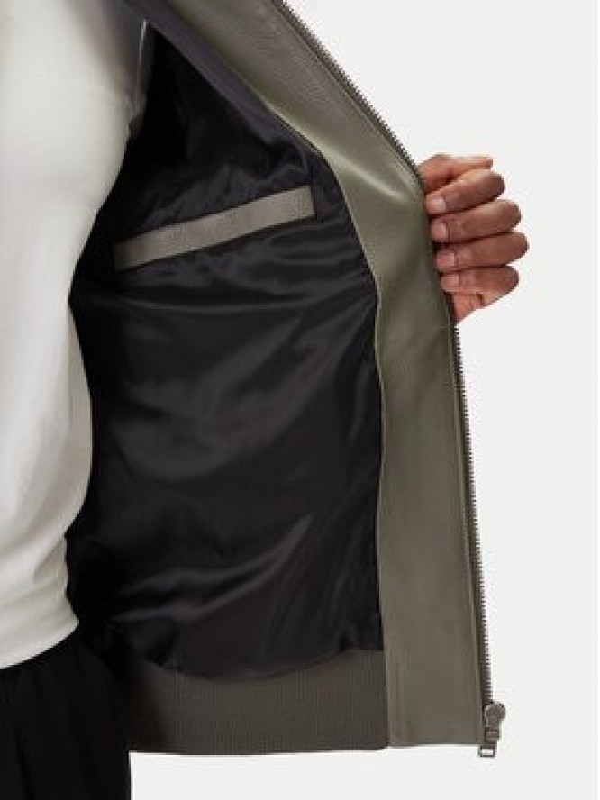 BOSS Kurtka skórzana Jakri 50552151 Szary Regular Fit