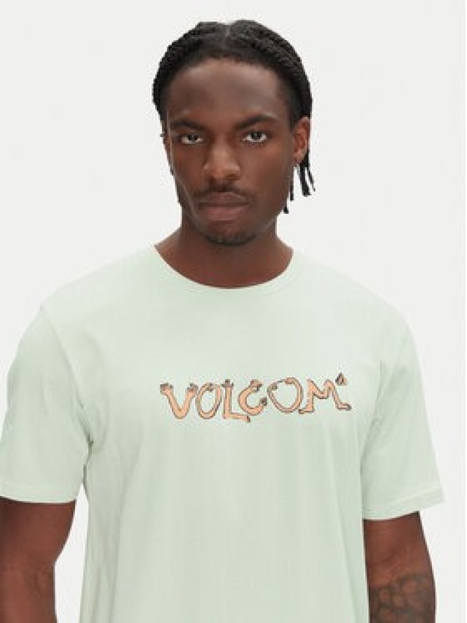 Volcom T-Shirt Crazybal A3512554 Zielony Classic Fit