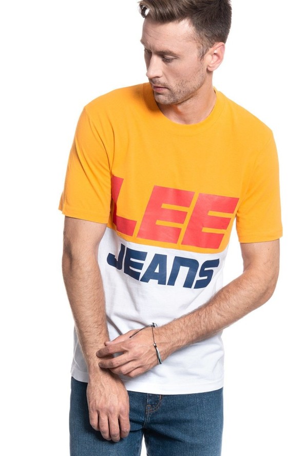 LEE T SHIRT COLOUR BLOCK TEE RADIANT YELLOW L60PFELG 112113471