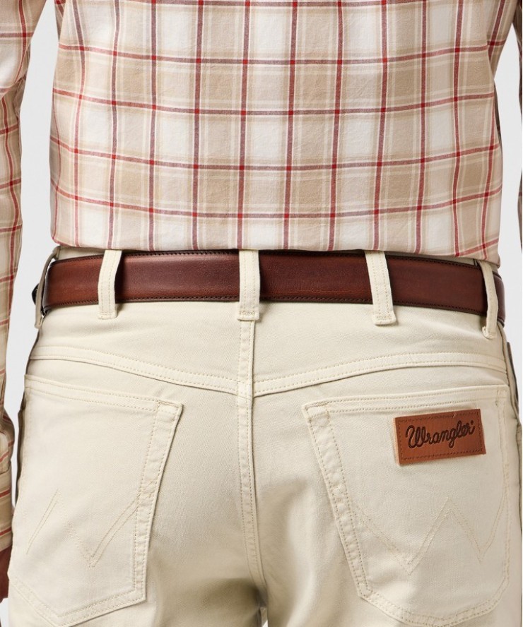 MESKI PASEK WRANGLER BOMBATO BELT BROWN 112365271