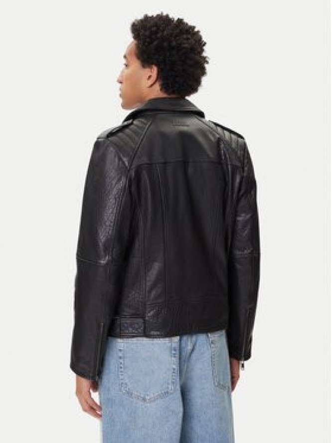 HUGO Kurtka skórzana Lowis-6 50542108 Czarny Regular Fit