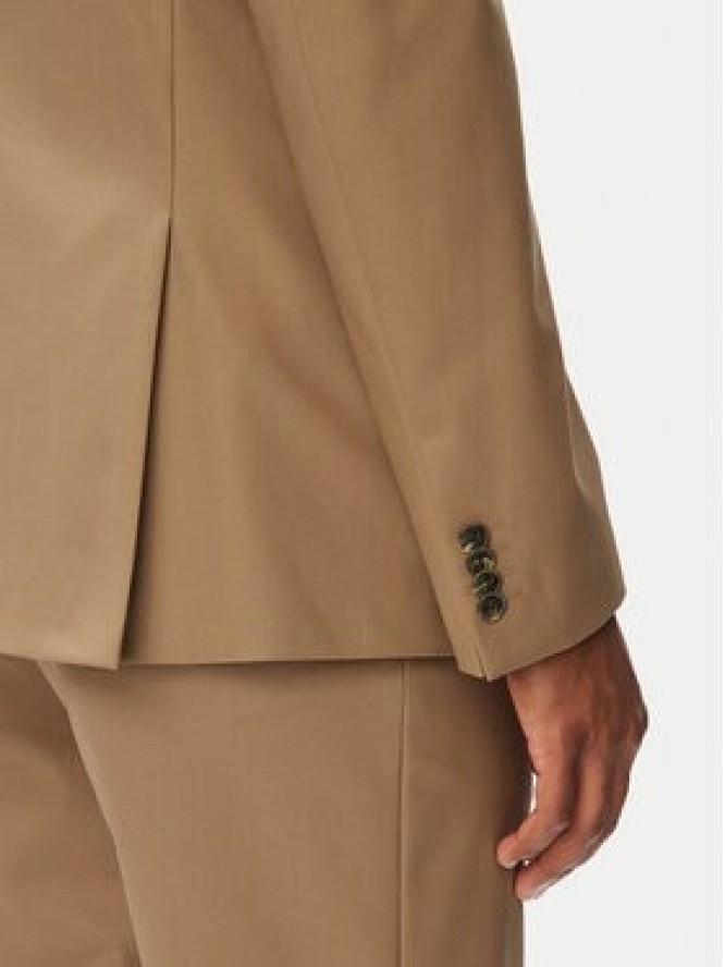 HUGO Garnitur Henry-Getlin253X 50567894 Beżowy ciemny Slim Fit