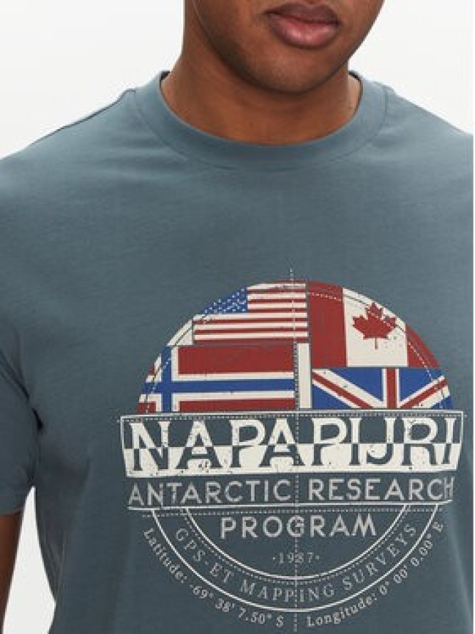 Napapijri T-Shirt S-Turin NP0A4HQG Niebieski Regular Fit