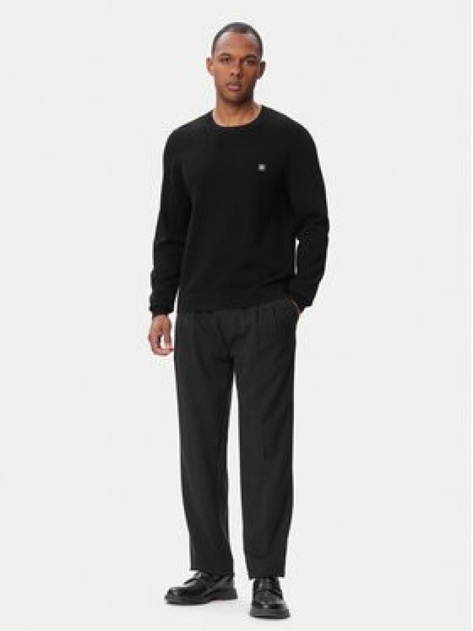 HUGO Sweter Setallo 50564244 Czarny Regular Fit