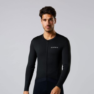 Męska koszulka kolarska Thermo Fleece z długim rękawem