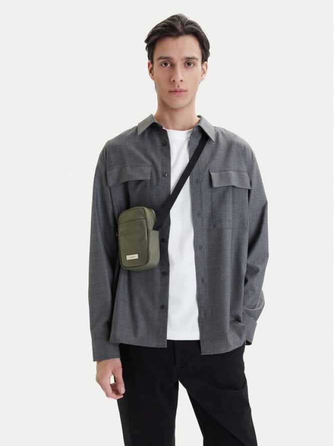 Calvin Klein Saszetka Sleek Slim Reporter LV04D3233G Zielony