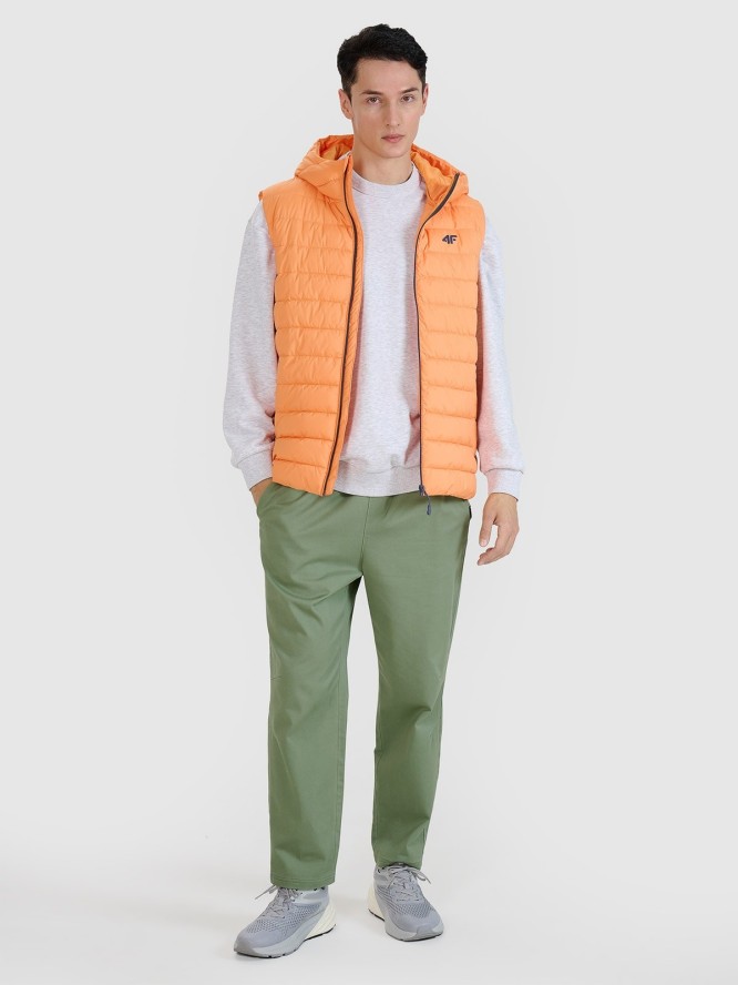 4F Bezrękawnik puchowy z wypełnieniem syntetycznym męski - pomarańczowy M