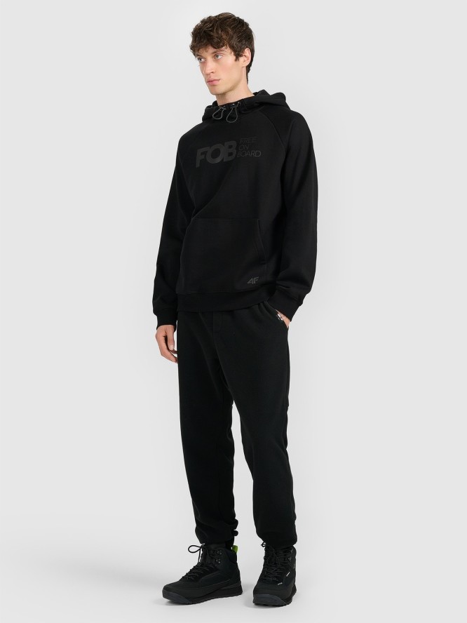 4F Bluza dresowa nierozpinana z kapturem męska - czarna M