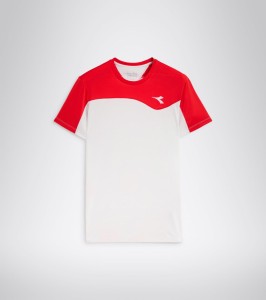 Koszulka do tenisa z krótkim rekawem męska Diadora T-SHIRT TEAM tomato red