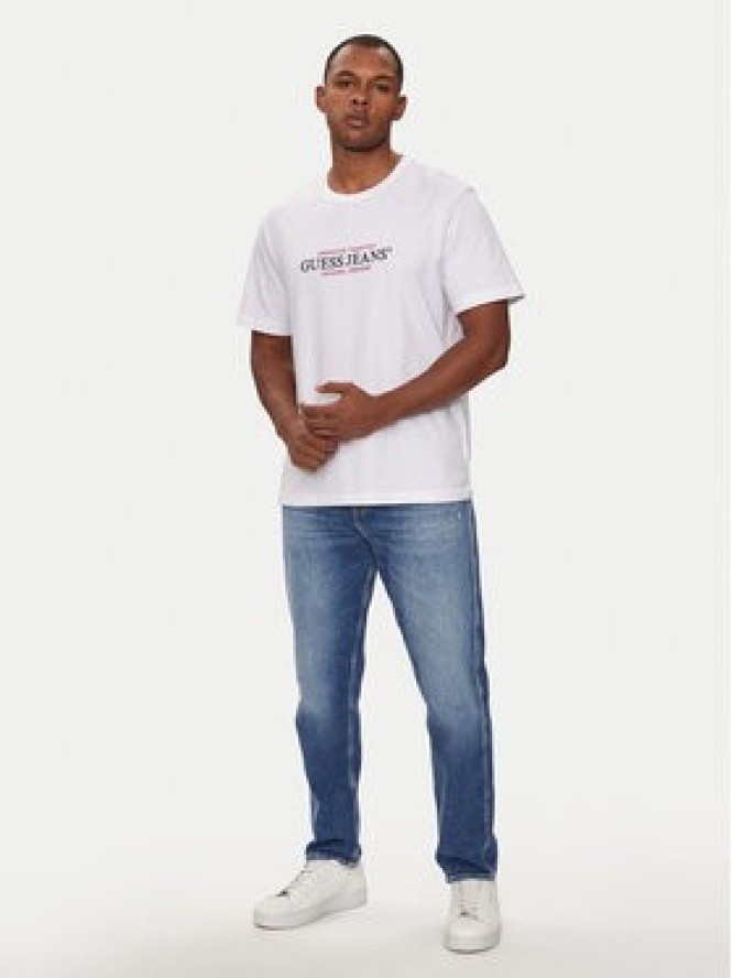 Guess Jeans T-Shirt M4YI42 K8FQ4 Biały Regular Fit
