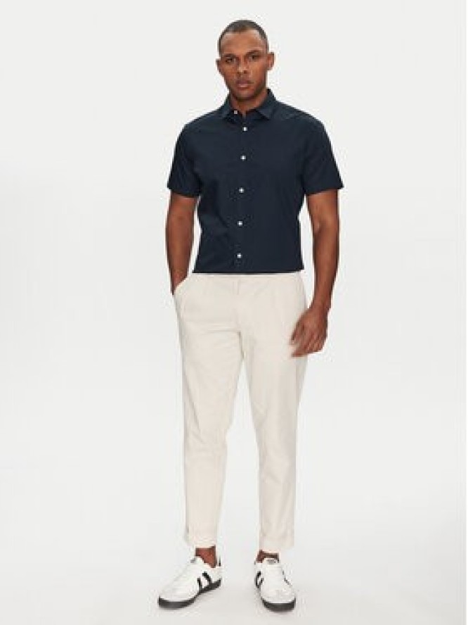 Jack & Jones Koszula Joe 12195062 Granatowy Slim Fit