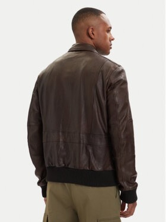 Aeronautica Militare Kurtka skórzana 261PN5058U100839 Brązowy Regular Fit