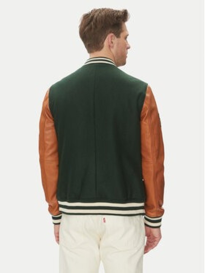 Serge Pariente Kurtka bomber Varsity Bomber Zielony Regular Fit