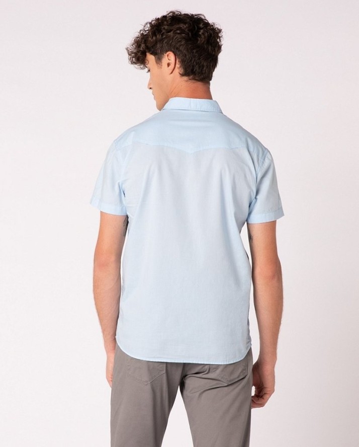 WRANGLER SS WESTERN SHIRT CERULEAN BLUE W5J06SXVT 112130153