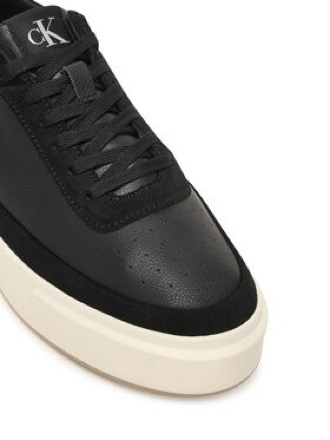 Calvin Klein Sneakersy Basket Cupsole Laceup Lth-Nu YM0YM01354 Czarny