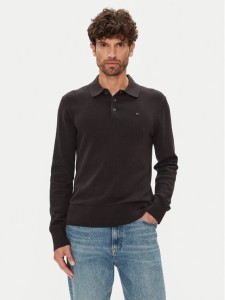 Tommy Jeans Sweter Essential DM0DM20304 Czarny Slim Fit