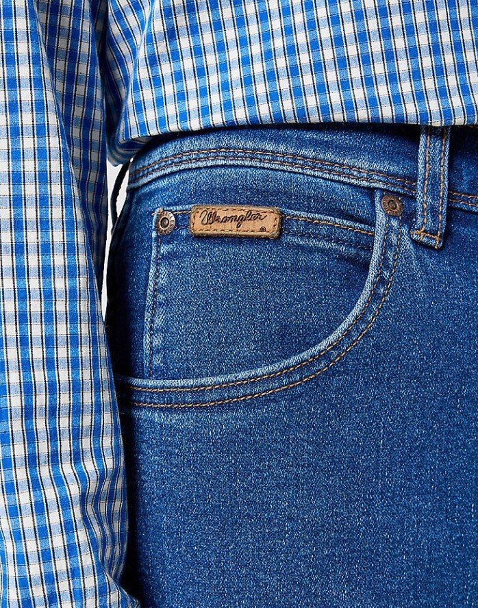 WRANGLER TEXAS SLIM MĘSKIE SPODNIE JEANSOWE JEANSY DŻINSY MIDNIGHT SHADOW 112358223 W12S017436