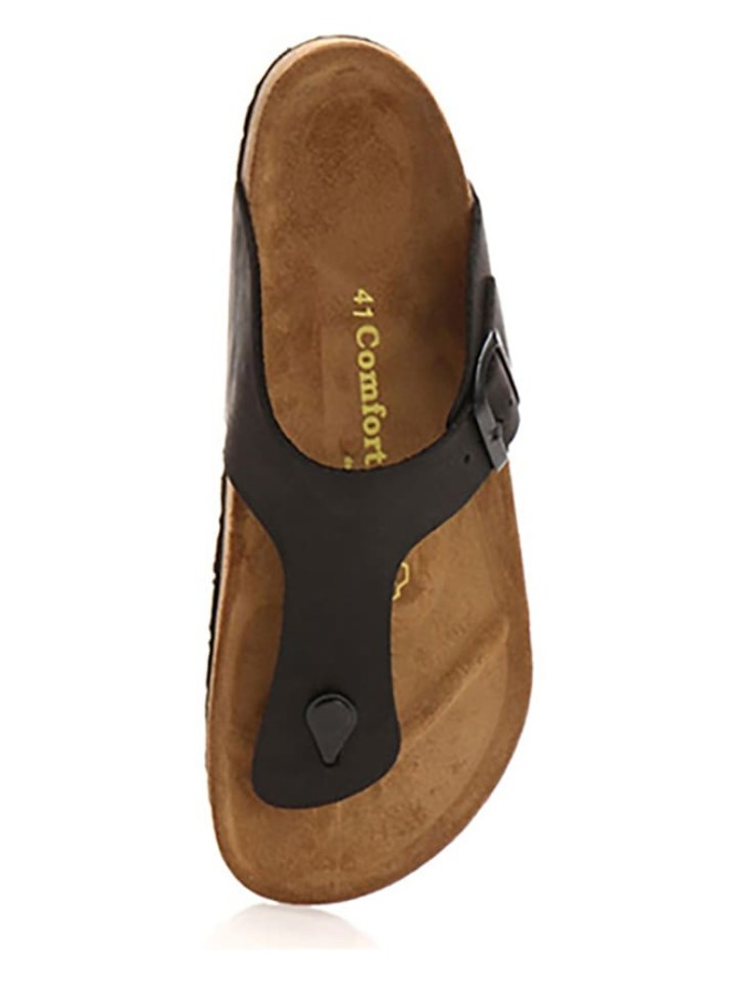 Comfortfusse Skórzane japonki w kolorze czarnym rozmiar: 42