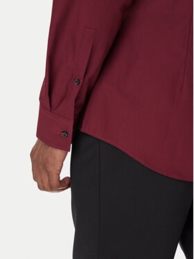 HUGO Koszula Kenno 50289499 Bordowy Slim Fit