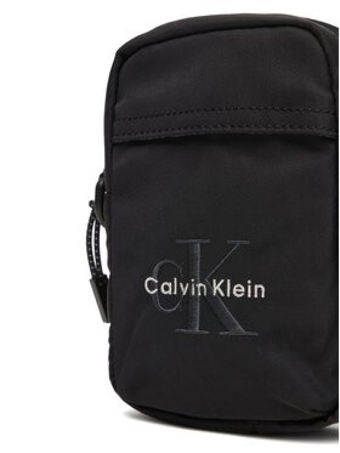 Calvin Klein Saszetka Bold Logo Nylon Slim Reporter LV04D3231G Czarny