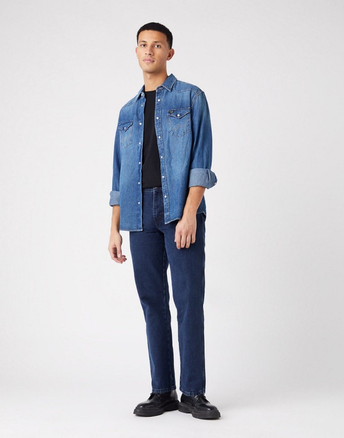 MĘSKIE SPODNIE JEANSOWE WRANGLER TEXAS COALBLUE STONE W121YN29H 112144746