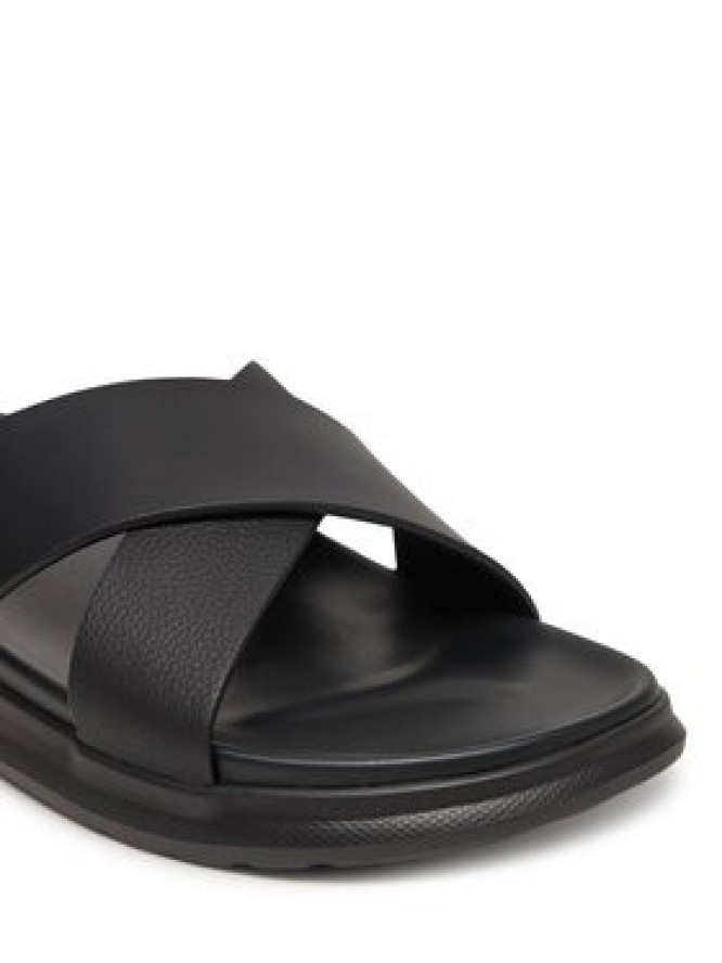 Tommy Hilfiger Klapki D Density Hilfiger Lth Cc Sand FM0FM05358 Czarny