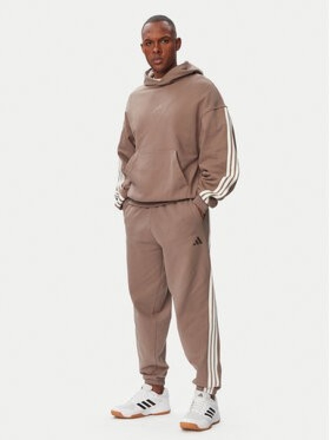 adidas Bluza Kit 3-Stripes Hoodie KW2406 Beżowy Regular Fit