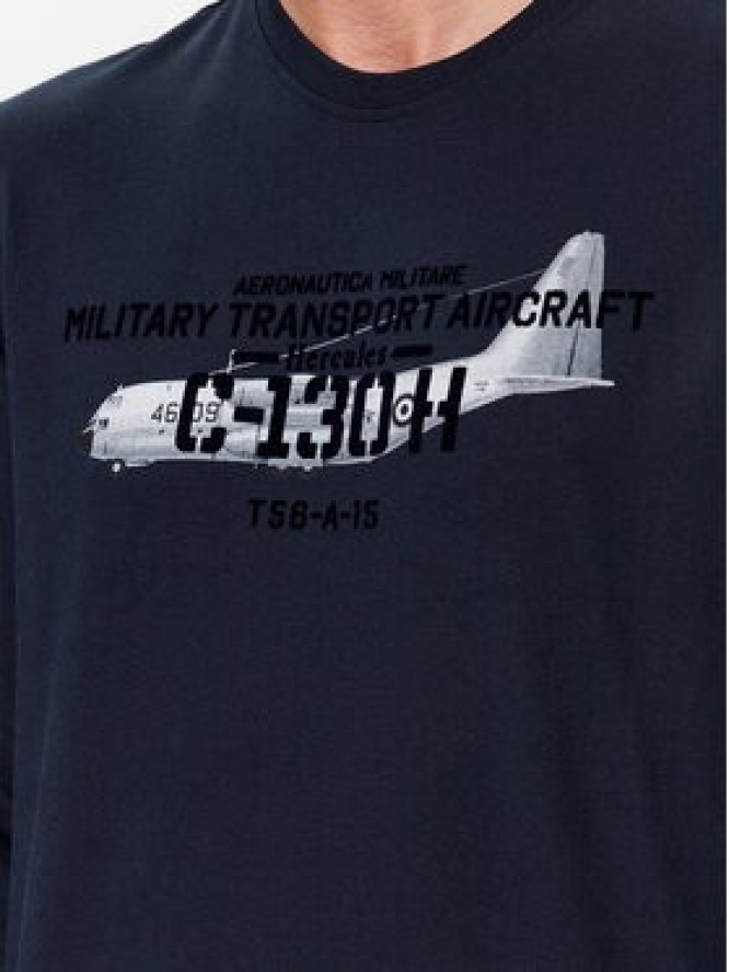 Aeronautica Militare Longsleeve 232TS2132J609 Granatowy Regular Fit