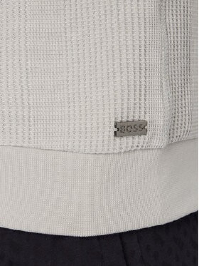 BOSS Bluza Structure 50559332 Szary Regular Fit