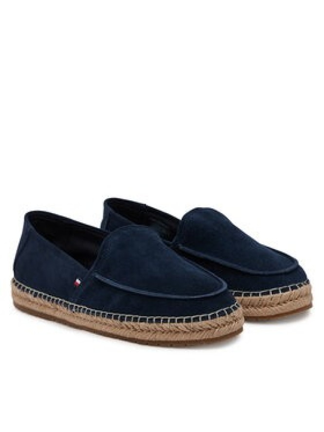Tommy Hilfiger Espadryle Hilfiger Flex Espa Suede Loafer FM0FM05392 Granatowy
