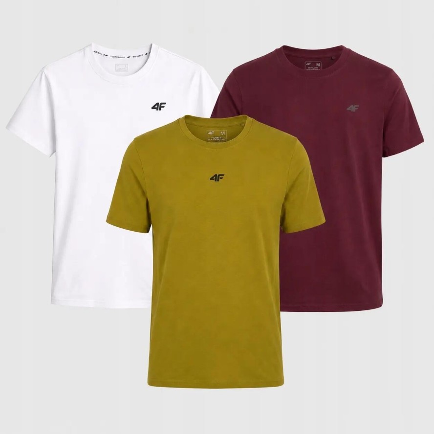ZESTAW KOSZULEK MĘSKICH 4F KOMPLET 3PAK T-SHIRT