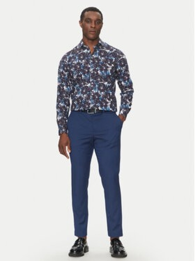 Hechter Paris Koszula 60267 151604 Granatowy Modern Fit