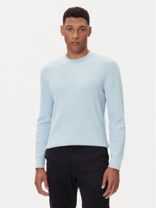 Calvin Klein Sweter LV04LB327G Błękitny Regular Fit