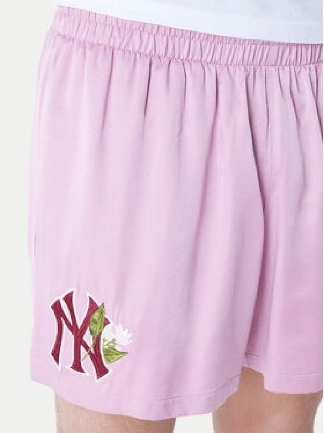 New Era Szorty sportowe New York Yankees MLB Woven 60596377 Różowy Regular Fit
