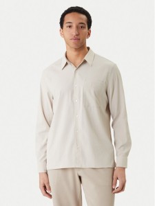 Calvin Klein Koszula LV04LF108G Beżowy Classic Fit