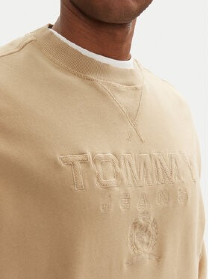 Tommy Jeans Bluza Varsity DM0DM20827 Beżowy Relaxed Fit