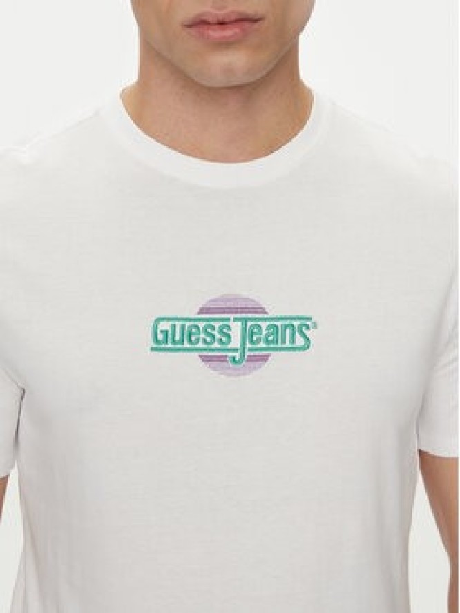 Guess Jeans T-Shirt M5GI23 K8HM0 Biały Slim Fit