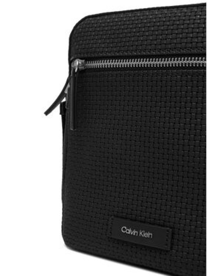 Calvin Klein Saszetka Embossed Woven Reporter LV04D3208G Czarny