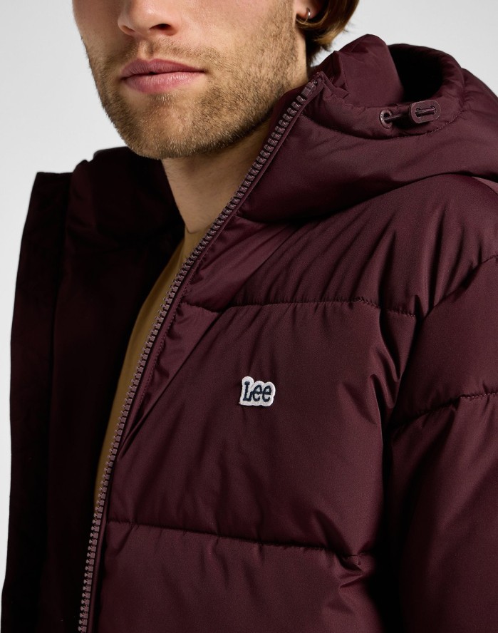 MĘSKA KURTKA PUCHOWA LEE PUFFER JACKET VELVET BEET 112355679