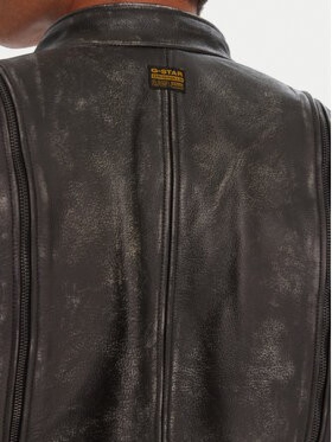 G-Star Raw Kurtka skórzana D26931-E082 Szary Regular Fit