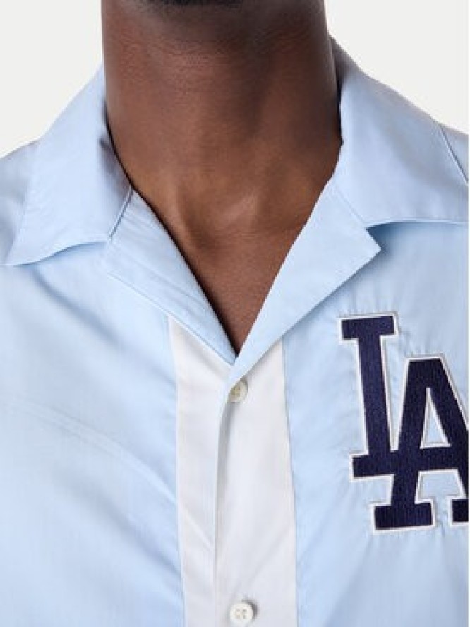 New Era Koszula LA Dodgers Stripe Revere 60596335 Biały Regular Fit